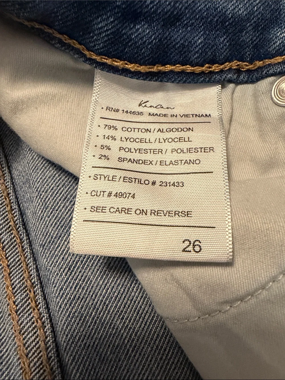KanCan Light Blue Distressed Straight-Leg Jeans